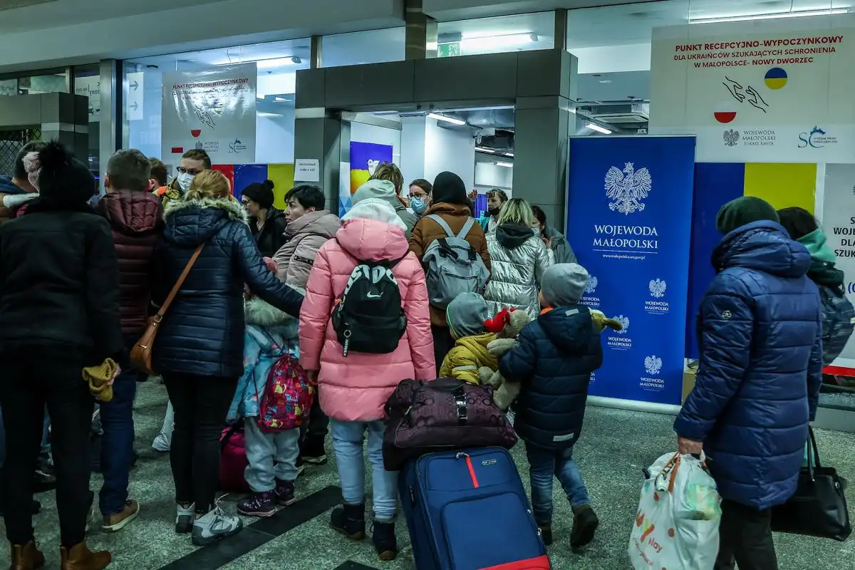 Pociąg z uchodźcami z Ukrainy dotarł do Krakowa