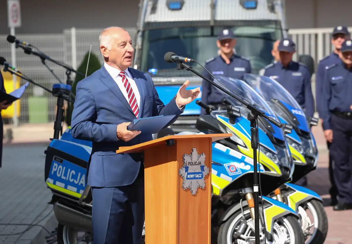 Funkcjonariusze nowo tworzonej kompanii Oddziału Prewencji Policji w Krakowie rozpoczęli służbę na Sądecczyźnie