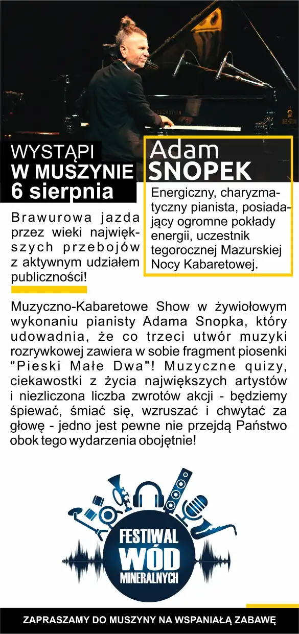 W dniach 5-6 sierpnia Festiwal Wód Mineralnych w Muszynie