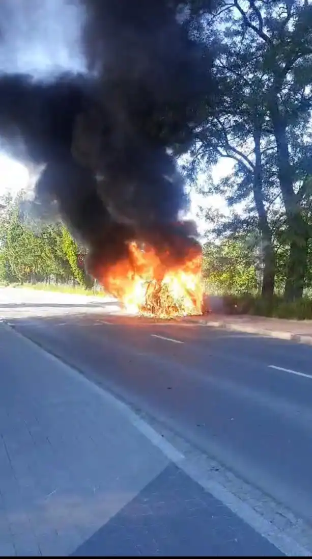 Pożar na ul. Nawojowskiej w Nowym Sączu. Spłonął samochód osobowy