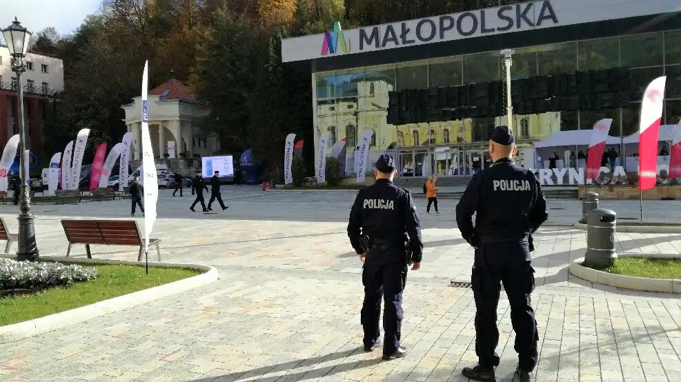 Sądeccy policjanci zabezpieczali "Krynica Forum '22 oraz wizytę prezydenta Andrzeja Dudy na Sądecczyźnie
