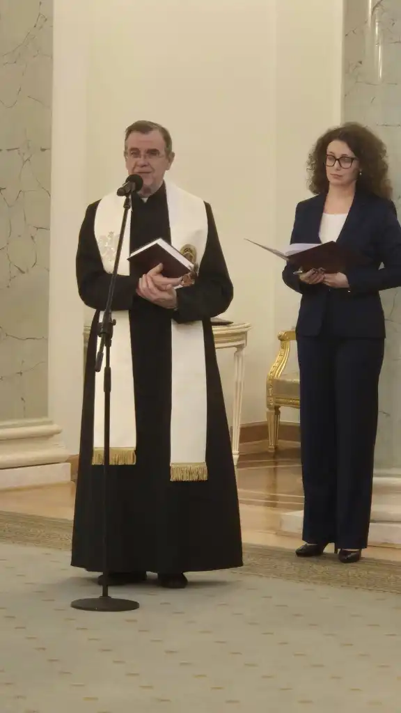 Burmistrz Starego Sącza i Wójt Gminy Korzenna na spotkaniu noworocznym z Prezydentem Andrzejem Dudą