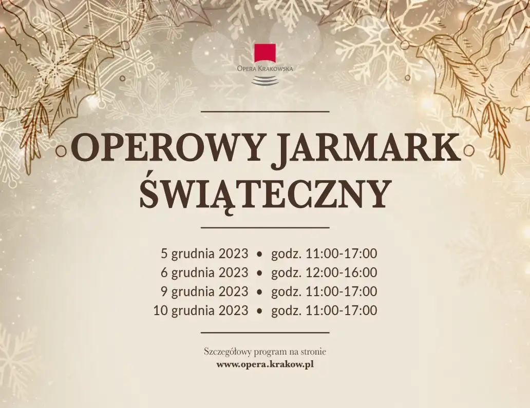 Małopolska: Wydarzenia kulturalne na najbliższy weekend i początek kolejnego tygodnia 30 listopada - 6 grudnia
