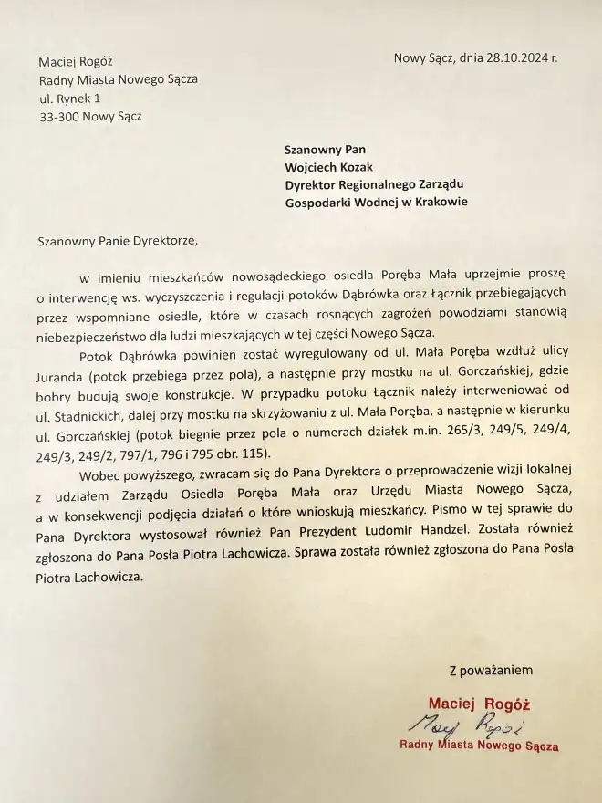 Czy Poręba Mała doczeka się regulacji potoków? Mieszkańcy apelują do Wód Polskich