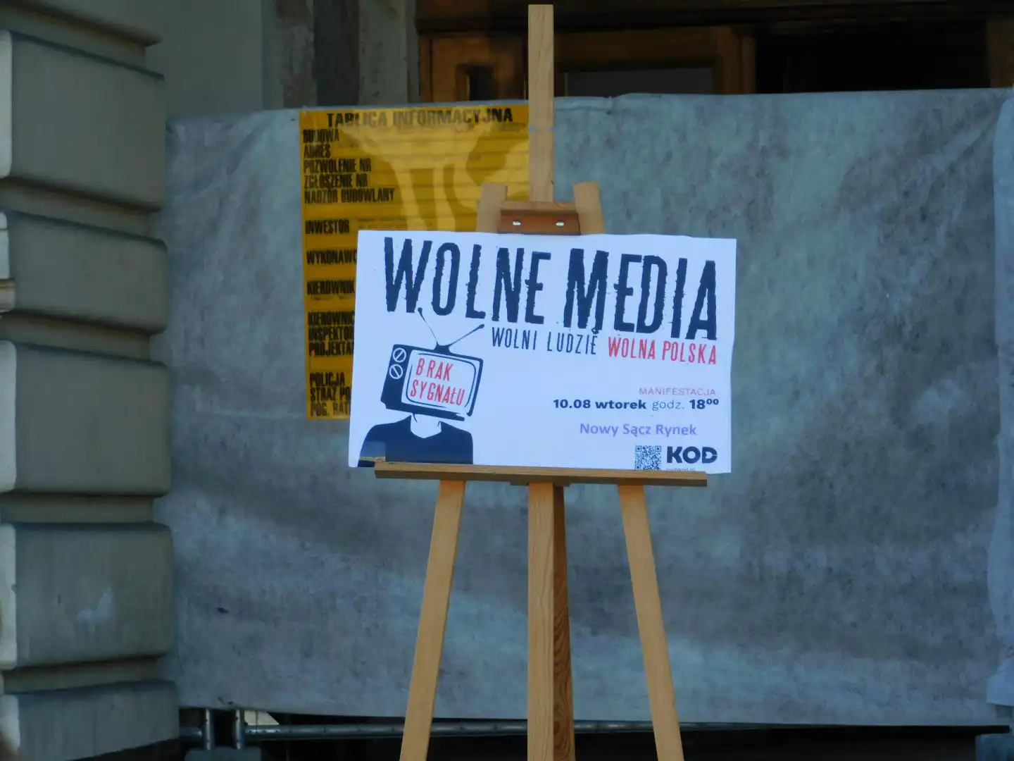 Nowy Sącz: Demonstracja w obronie wolności mediów