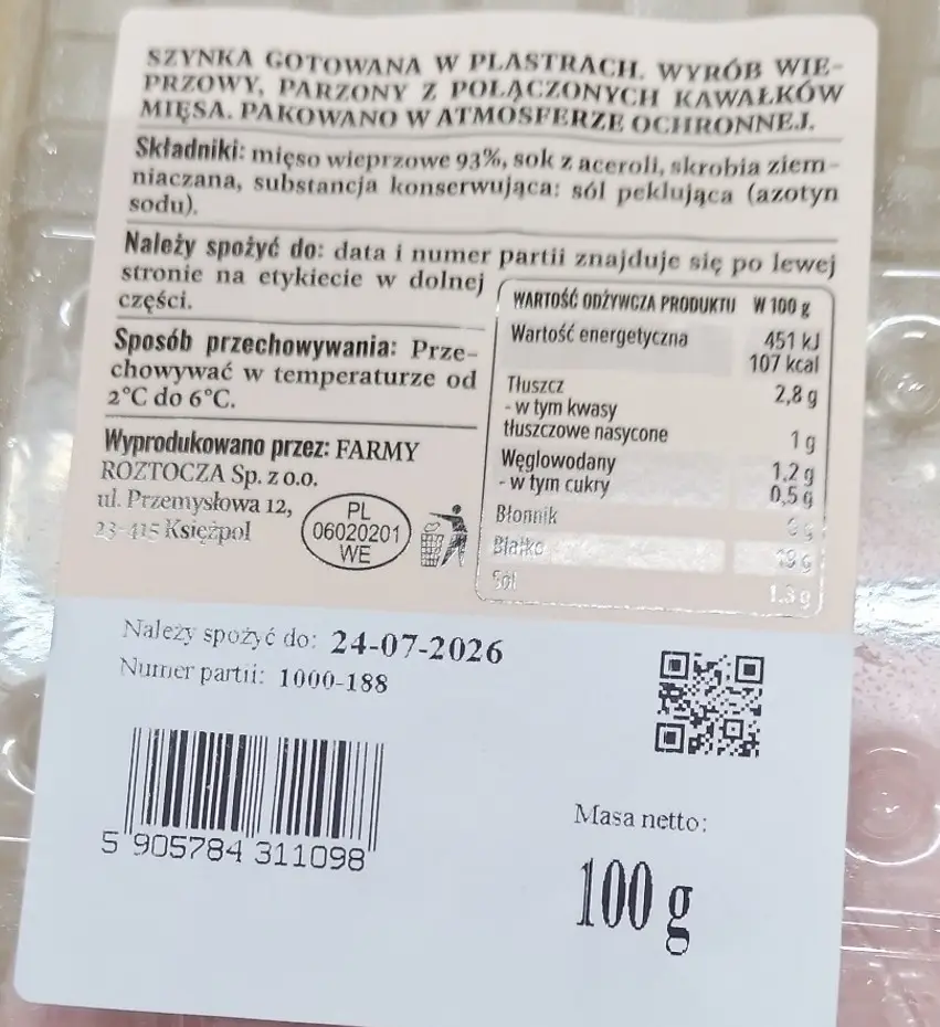 Groźna bakteria w popularnej szynce. Cała przebadana partia zanieczyszczona