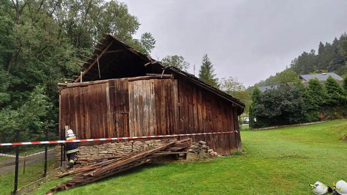 Maszkowice: Ściana budynku groziła zawaleniem. Interweniowali strażacy