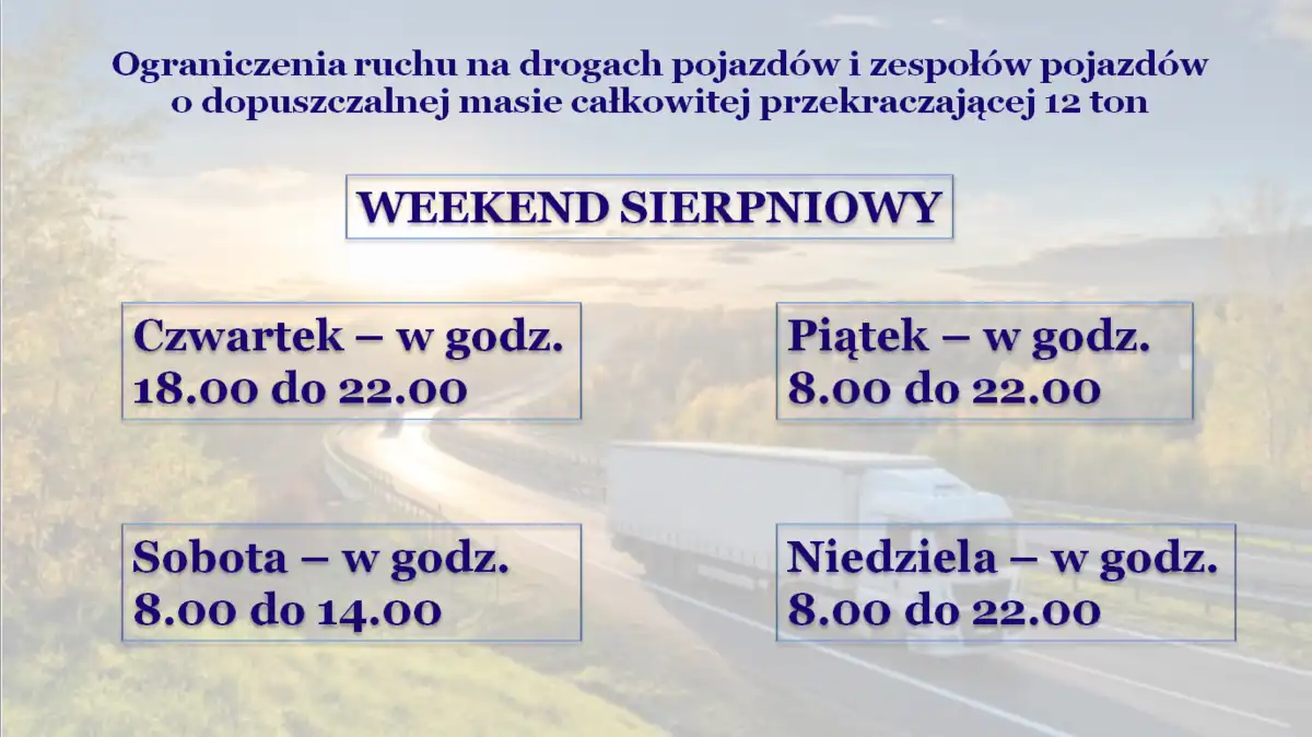 Sierpniowy weekend: więcej aut, więcej patroli, więcej uwagi