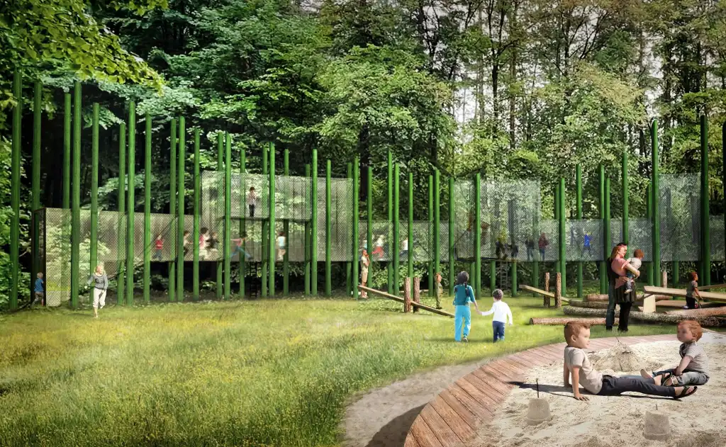 Spacer wśród sfer. Nowa atrakcja Starego Sącza nabiera kształtów