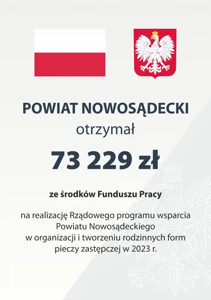 Powiat nowosądecki z dofinansowaniem ze środków Funduszu Pracy