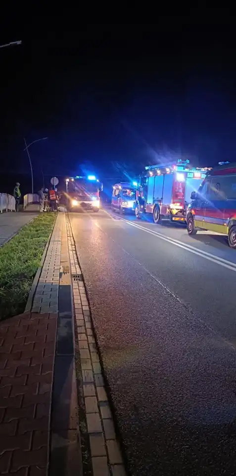 Kolizja na drodze krajowej w Nowej Wsi