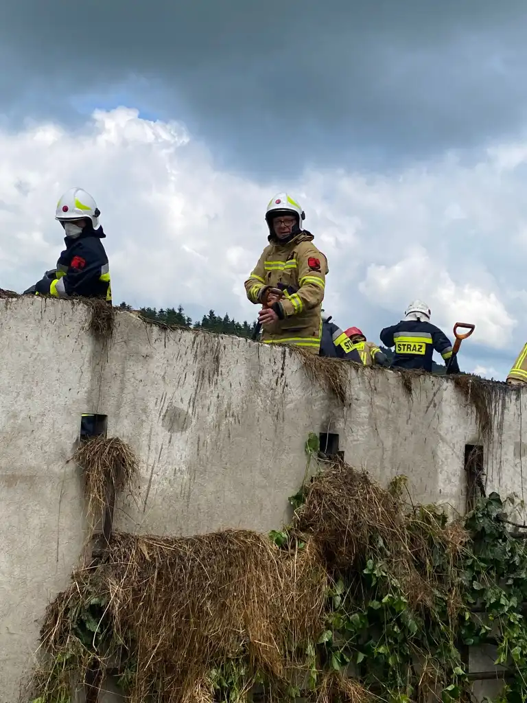 Pożar w Ptaszkowej. Płonął budynek gospodarczy