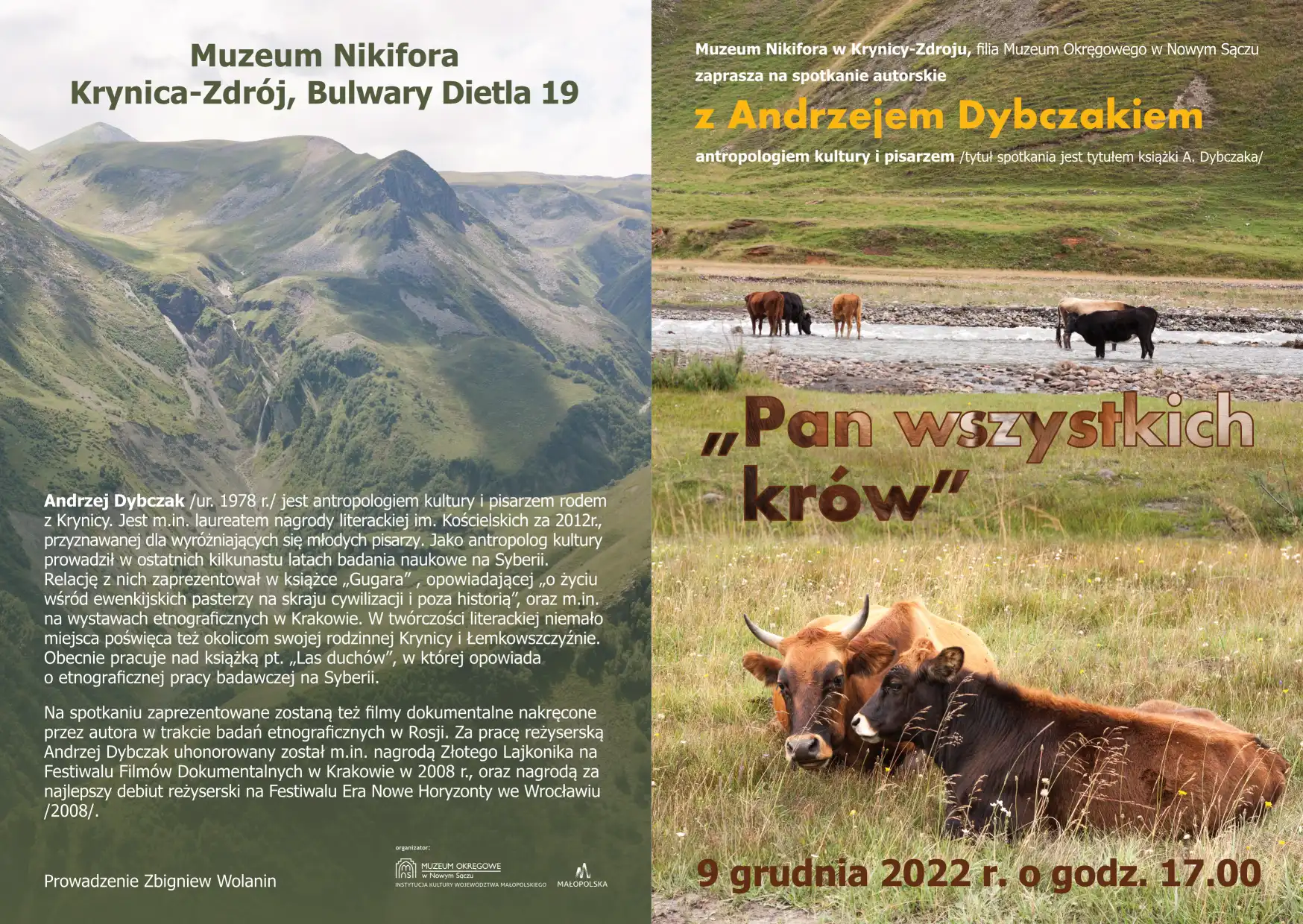 „Pan wszystkich krów” - spotkanie autorskie z Andrzejem Dybczakiem