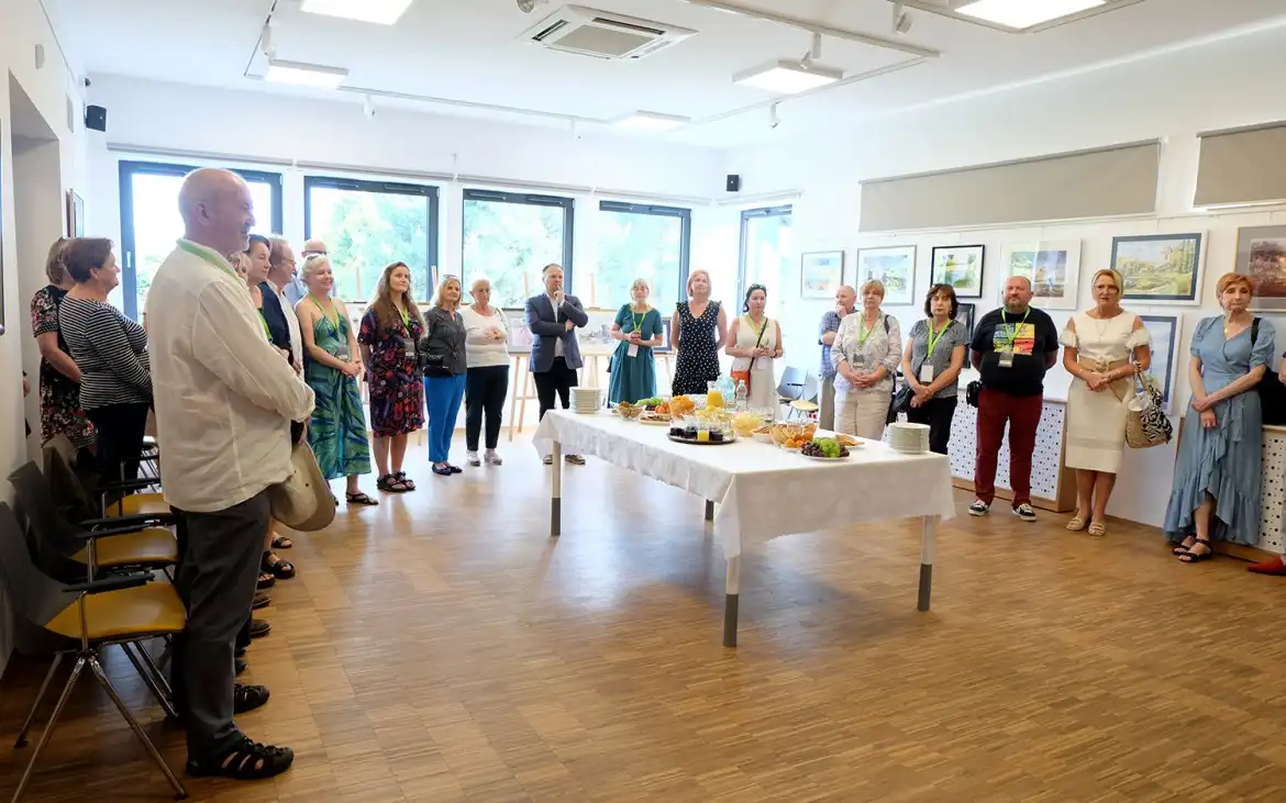 W Bibliotece w Starym Sączu spotkali się artyści ze Stowarzyszenia Akwarelistów Polskich