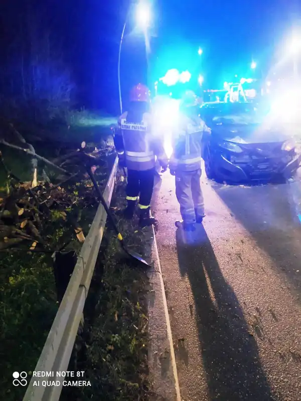 Niebezpieczne zdarzenie drogowe na ulicy Tarnowskiej w Nowym Sączu