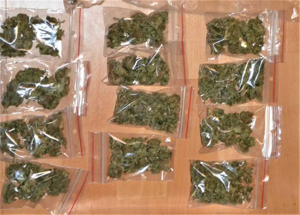 Nerwowe zachowanie kierowcy i pasażera doprowadziło policjantów do zabezpieczenia marihuany