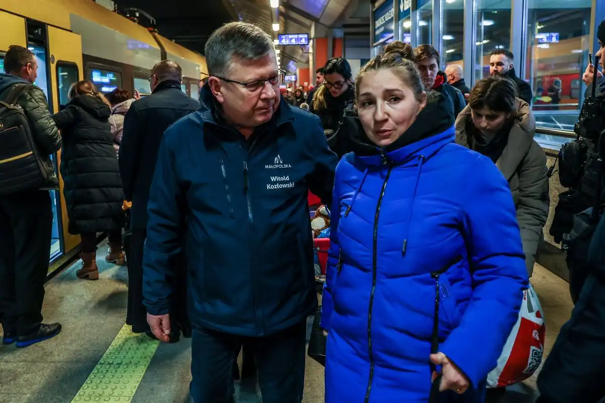 Pociąg z uchodźcami z Ukrainy dotarł do Krakowa