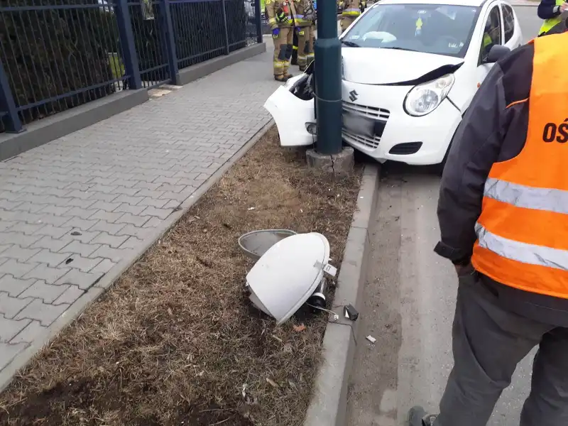 Wypadek na ul. Nadbrzeżnej w Nowym Sączu