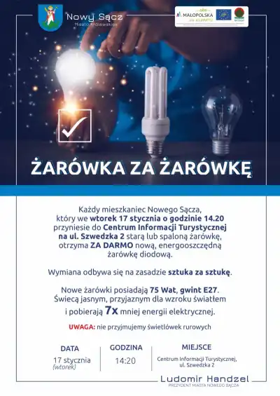 Akcja „Żarówka za żarówkę” w Nowym Sączu
