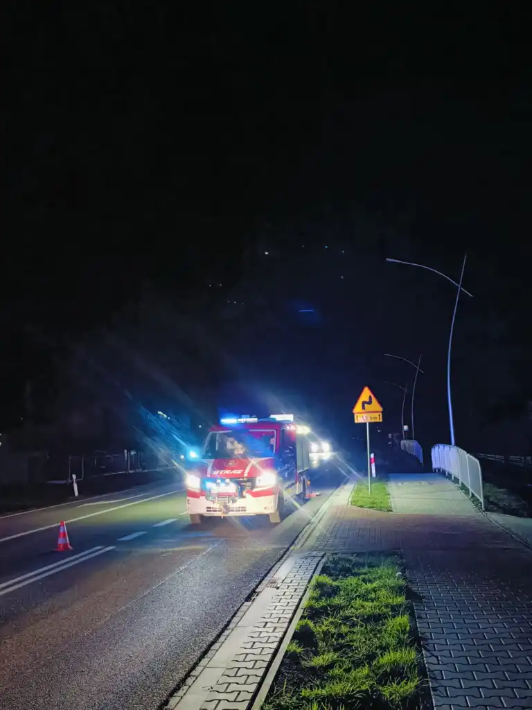 Kolizja na drodze krajowej w Nowej Wsi