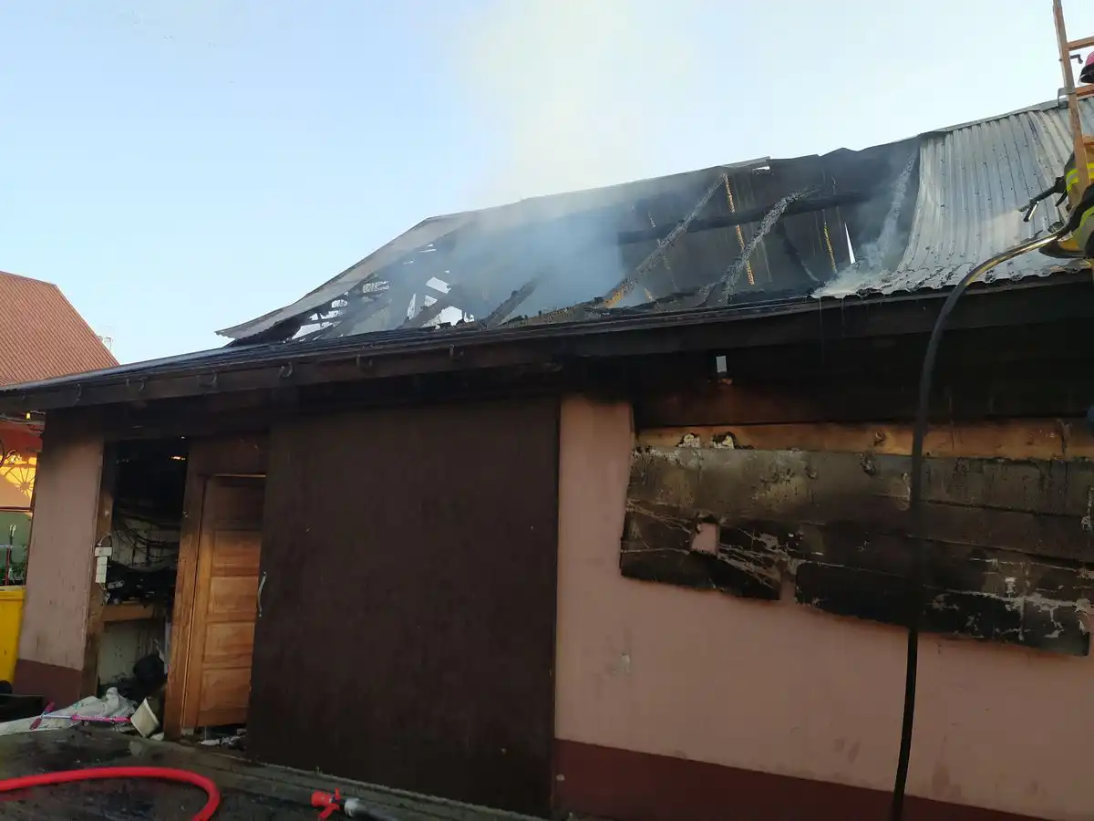 Pożar budynku gospodarczego w Maszkowicach