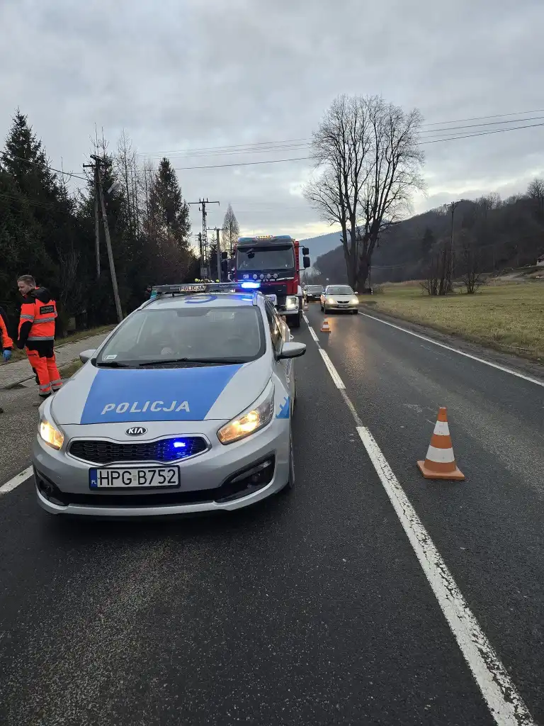 Wypadek w Mszanie Dolnej. Jedna osoba trafiła do szpitala