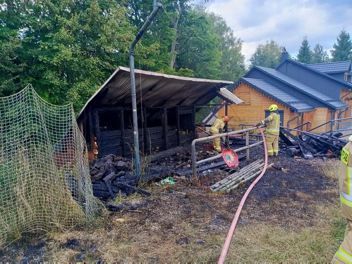 Groźny pożar w Kamiannej. Zagrożone były pobliskie zabudowania