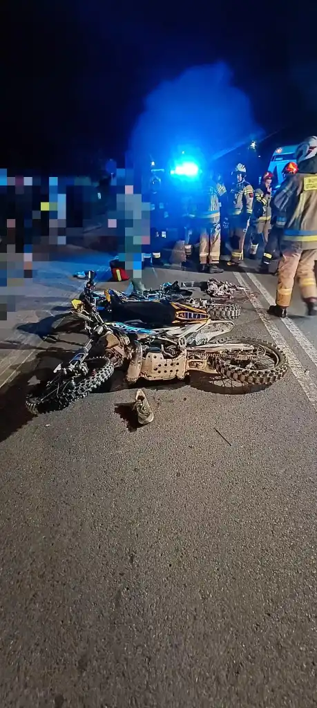 Wypadek w Starym Sączu. Zderzyły się dwa motocykle