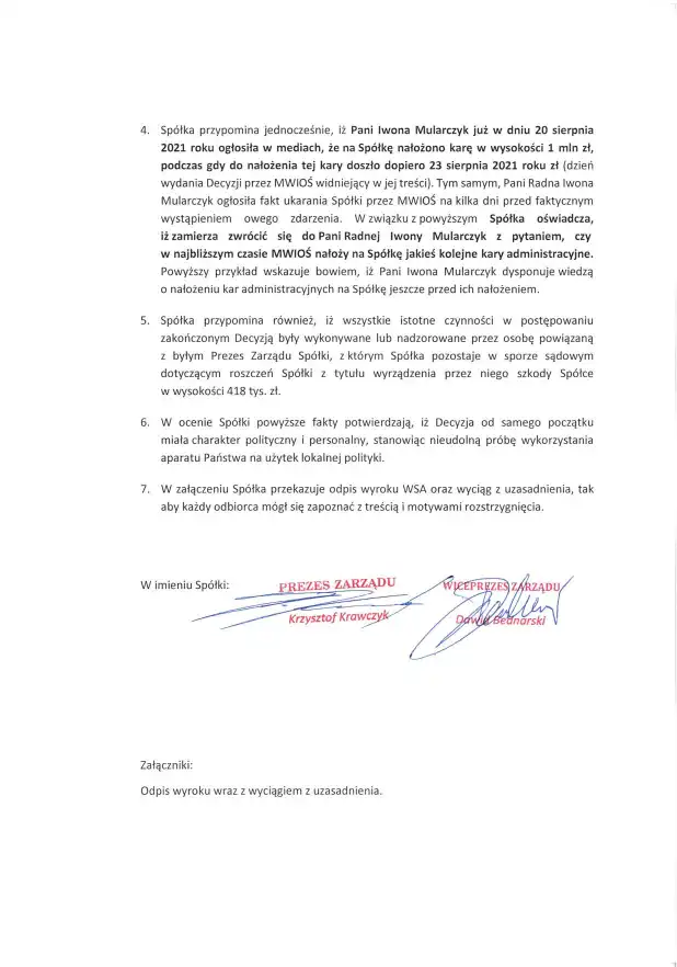 Oświadczenie Nova sp. z o.o. w sprawie rozpowszechnianych nieprawdziwych informacji