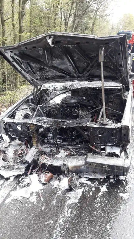 W Łyczance spłonęła osobówka