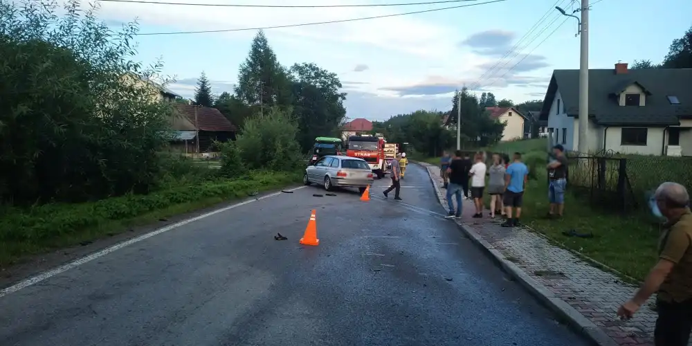 W Zagorzynie samochód uderzył w ogrodzenie posesji
