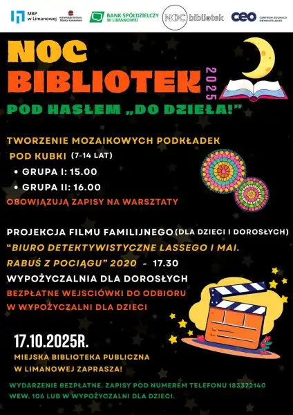 Magiczna jesień w bibliotece. „Do dzieła!”. Wyjątkowy piątek w Limanowej