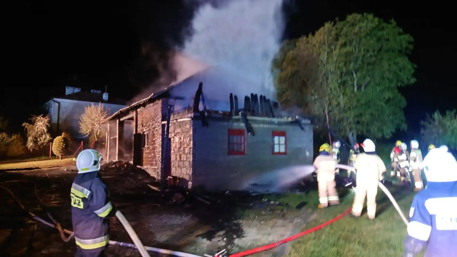 Pożar w Krygu. Płonął budynek gospodarczy