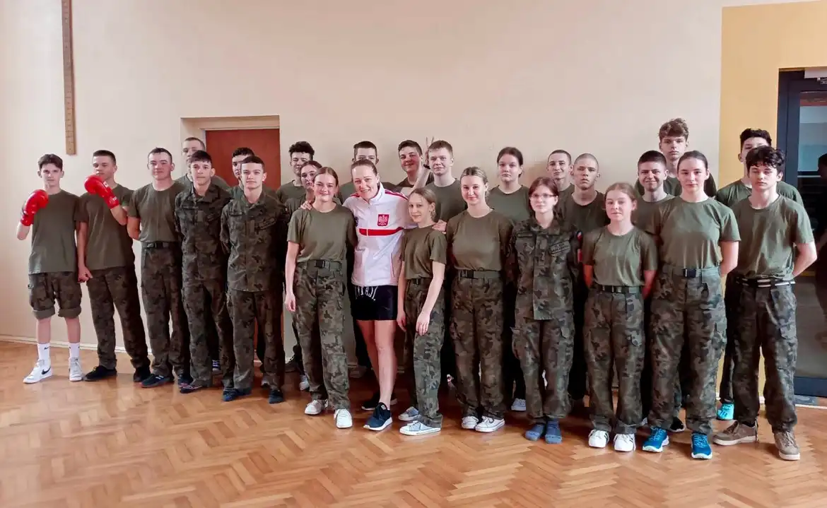 Uczniowie ZS w Marcinkowicach wzięli udział w treningu z mistrzynią świata