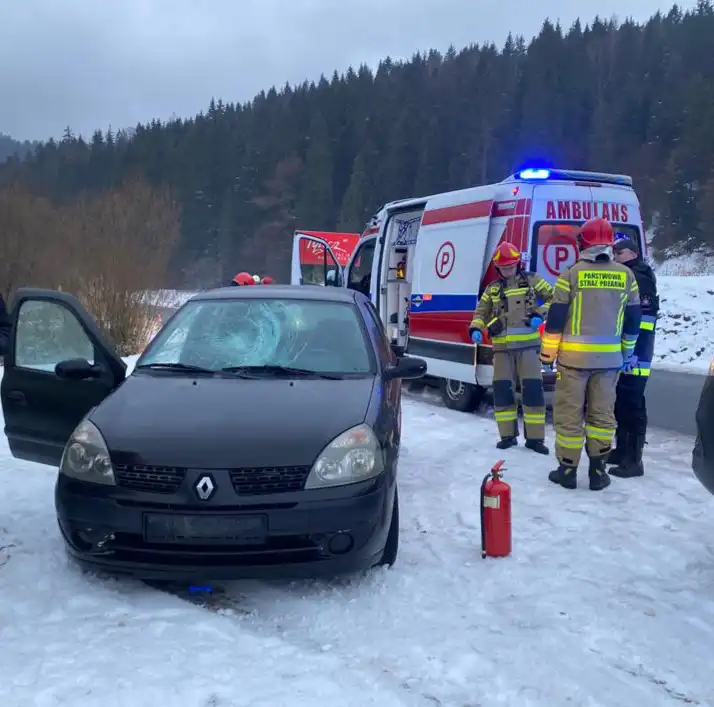Tylicz: osobówka potrąciła dwie osoby