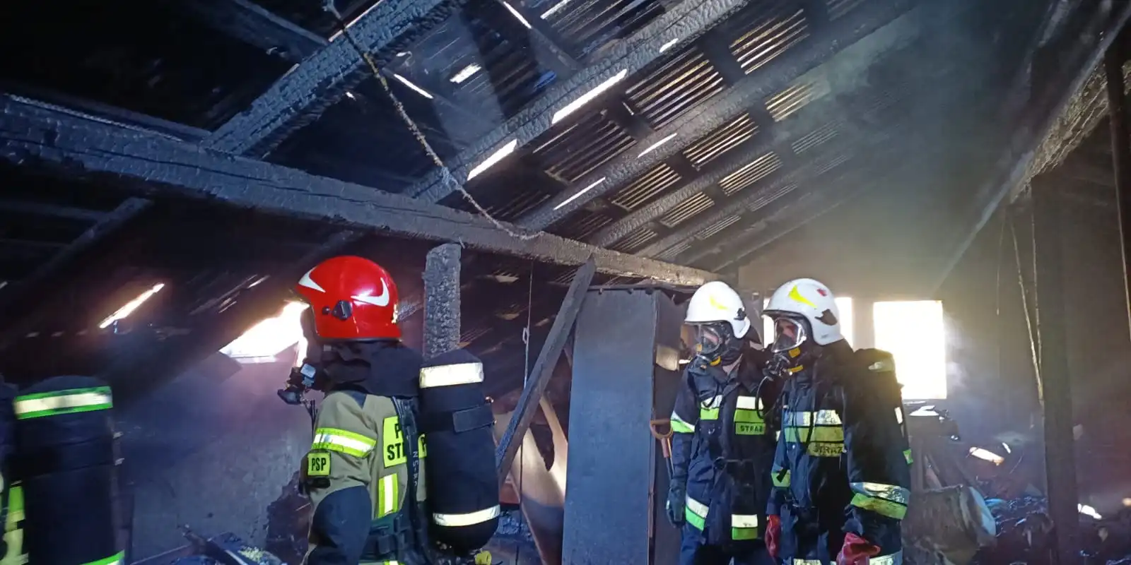 Pożar w Zagorzynie. Paliło się na poddaszu domu jednorodzinnego