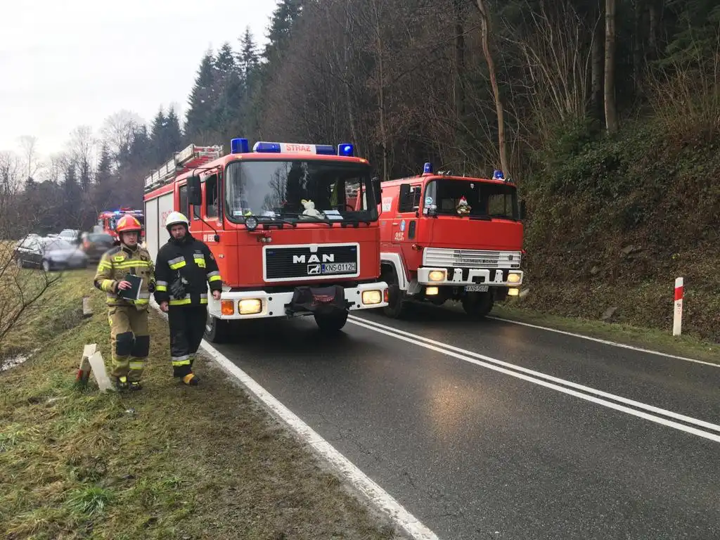 Polany: samochód osobowy wypadł z drogi