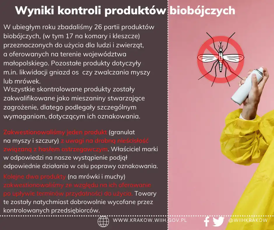 Preparaty biobójcze - Wojewódzki Inspektorat Inspekcji Handlowej w Krakowie przypomina
