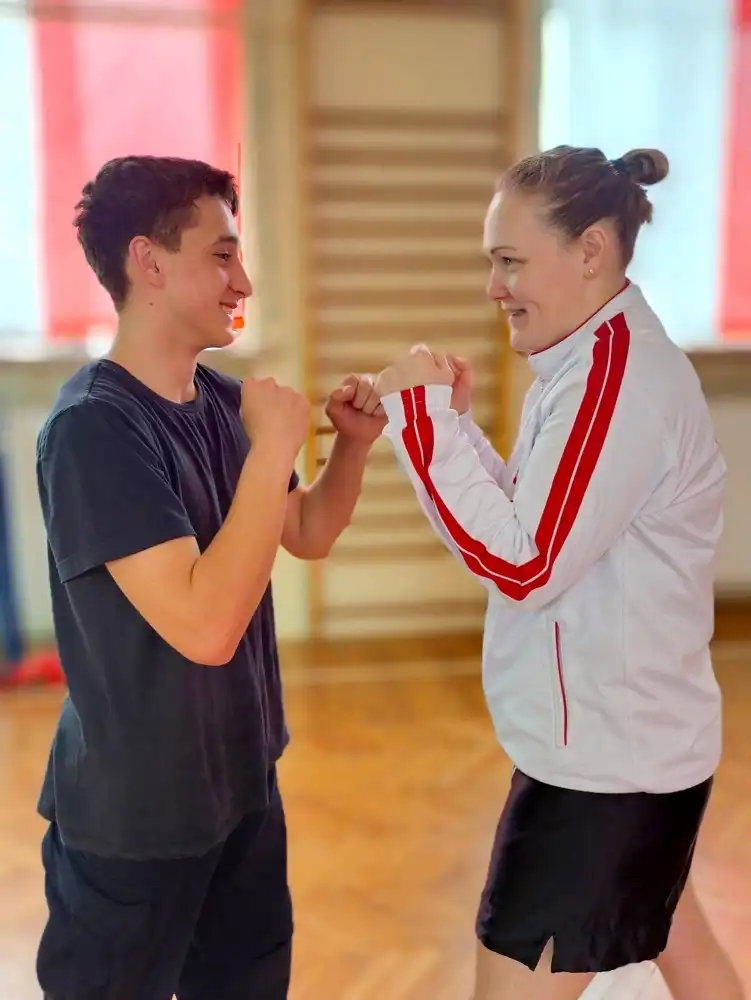 Uczniowie ZS w Marcinkowicach wzięli udział w treningu z mistrzynią świata