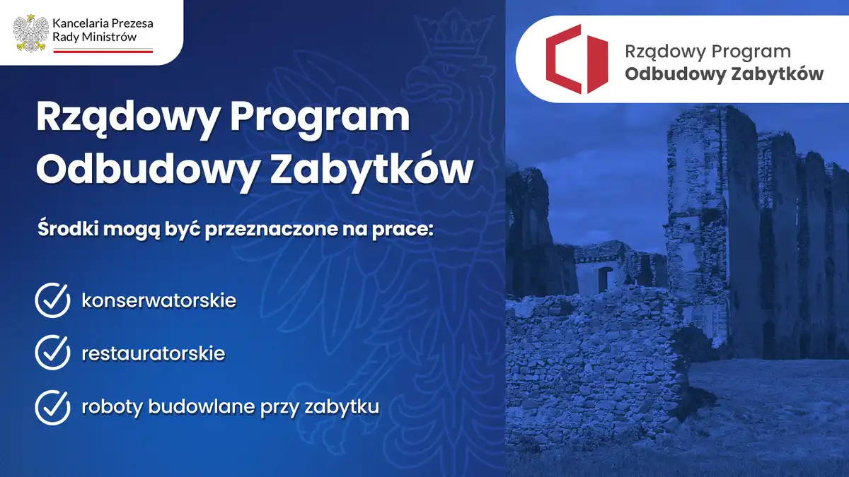 Ponad 200 mln zł dla Małopolski z Rządowego Programu Odbudowy Zabytków