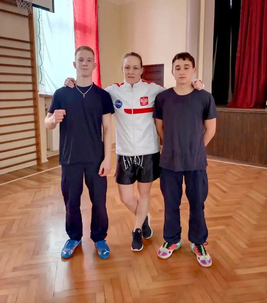 Uczniowie ZS w Marcinkowicach wzięli udział w treningu z mistrzynią świata