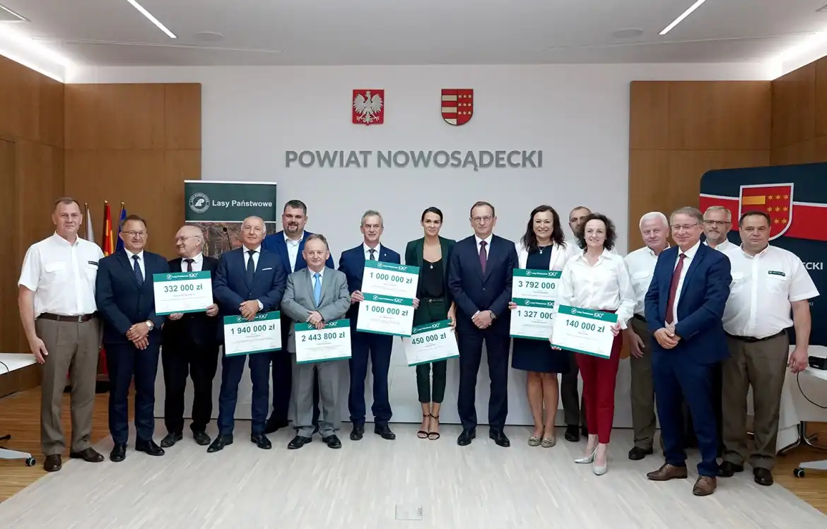 Ponad 9,5 mln zł dofinansowania z Funduszu Leśnego na remonty dróg dla Powiatu Nowosądeckiego