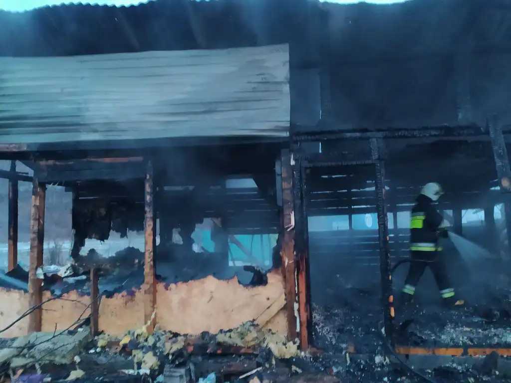 Pożar w Maszkowicach. Spłonął drewniany dom
