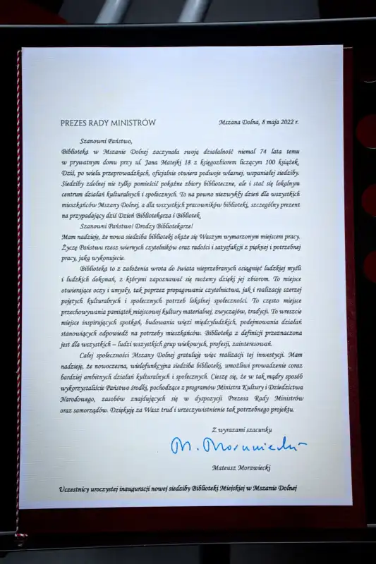 Wyjątkowa dla Mszany Dolnej inauguracja w Dniu Bibliotekarza i Bibliotek