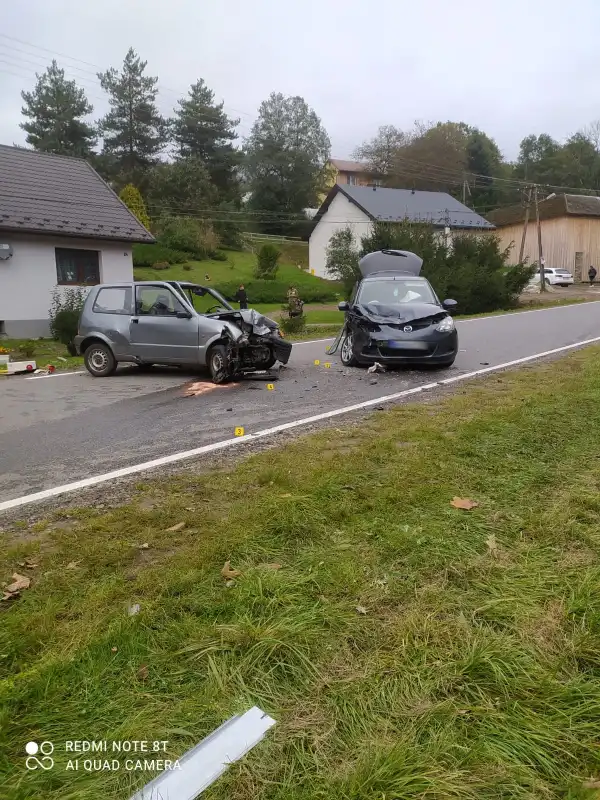 Wypadek drogowy w Boguszy. Dwie osoby trafiły do szpitala