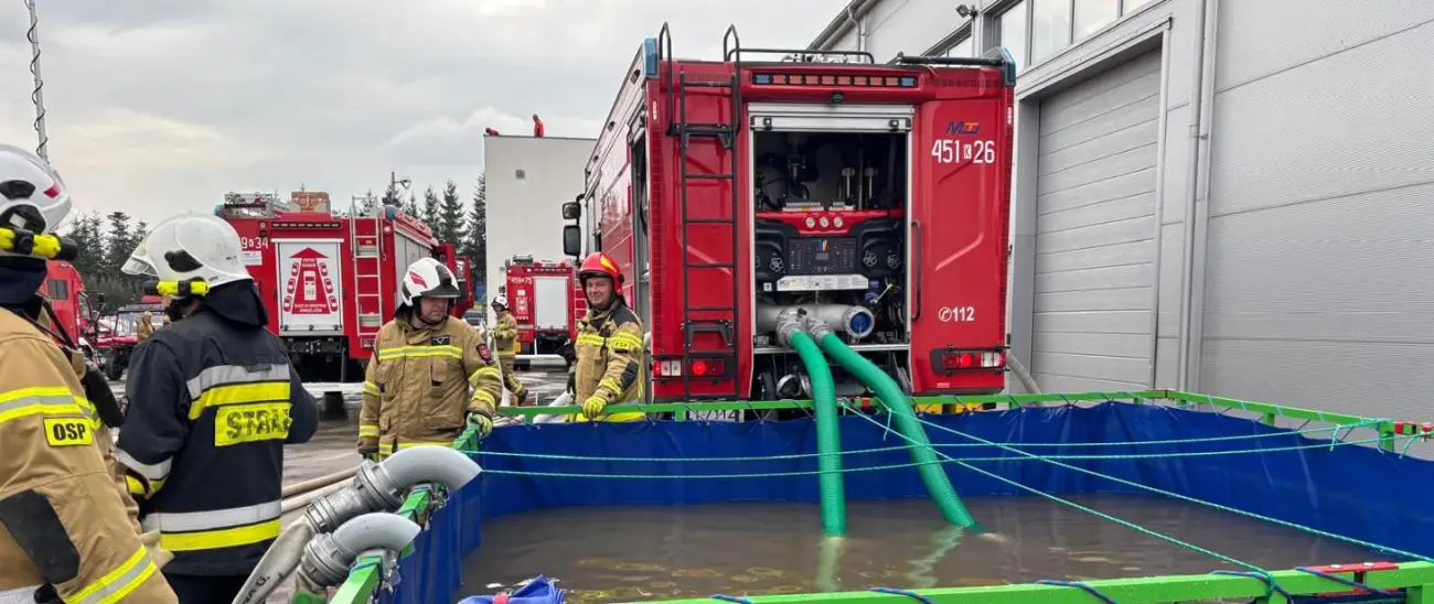 Pożar, chemia i akcja na wysokości. Strażacy ćwiczyli w Mordarce
