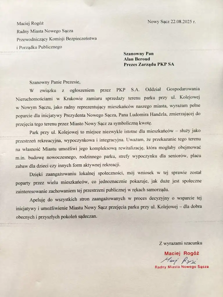 Mieszkańcy i miasto dla Parku Kolejowego