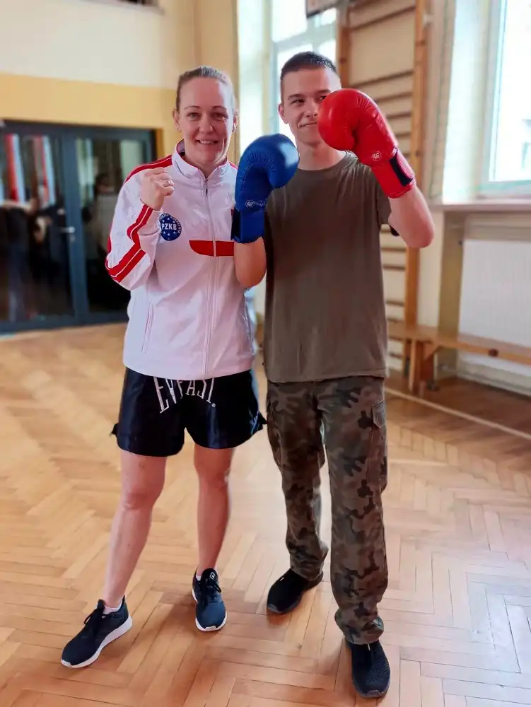 Uczniowie ZS w Marcinkowicach wzięli udział w treningu z mistrzynią świata