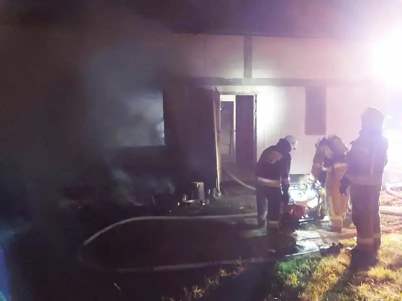 Pożar w Powroźniku. Płonął nowobudowany dom