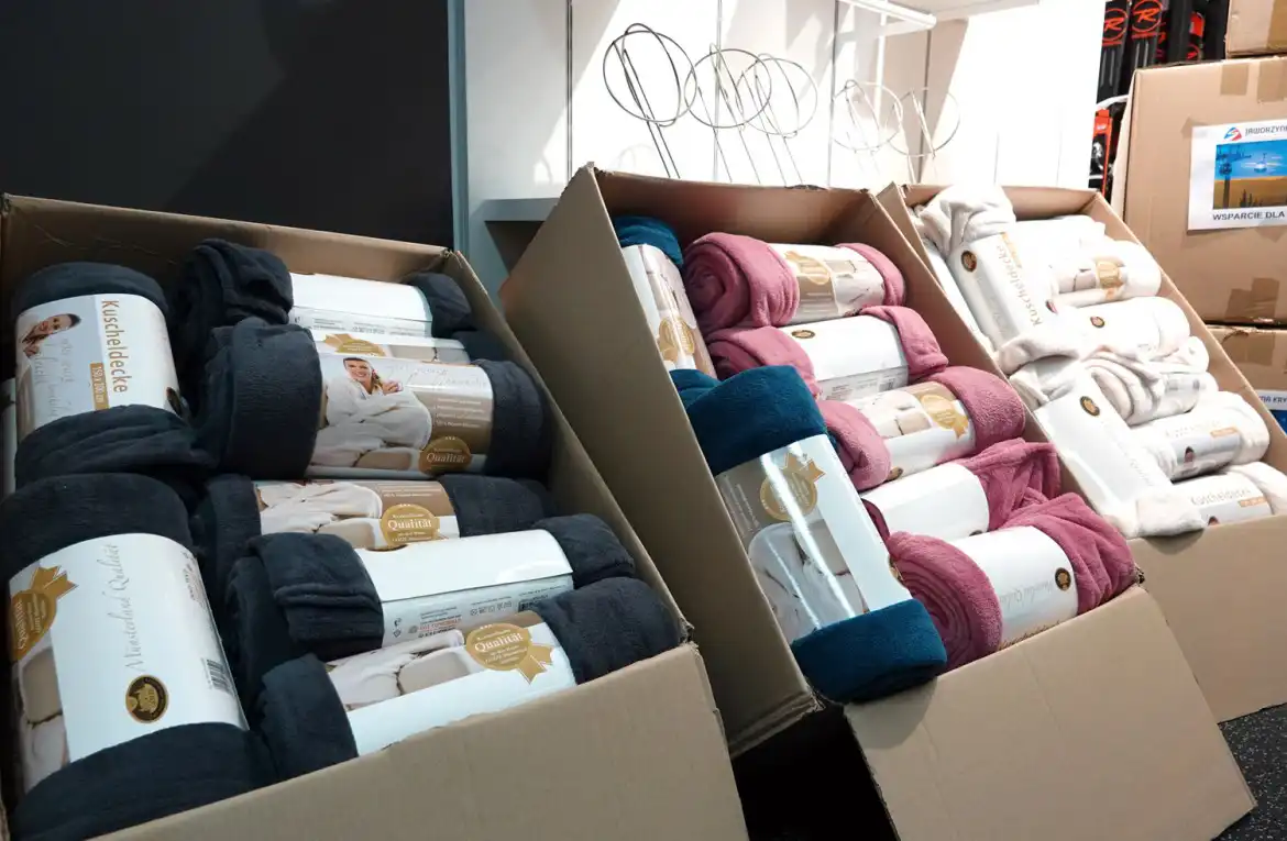 Spółka Kolej Gondolowa Jaworzyna Krynicka przekazała dary dla uchodźców z Ukrainy